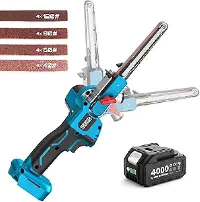 Ponceuse à Bande sans Fil SEESII - Moteur Brushless, Batterie 4.0Ah, 6 Vitesses