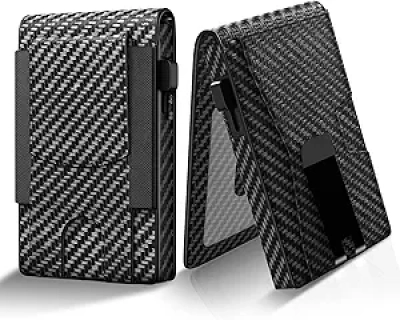 Portefeuille Homme GIGIGO - Slim Wallet Fibre de Carbone RFID Blocking