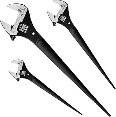Jeu de 3 Clés à Tuyau Réglables HAUTMEC 10", 12" et 16" - Acier CR-V Forgé