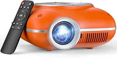 Mini Projecteur Portable 1080P HD avec Bluetooth - Cinéma Maison Orange