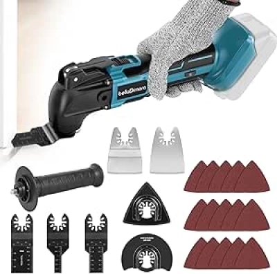 Outil Multifonction Oscillant sans Fil Compatible Makita 18V - 23 Accessoires