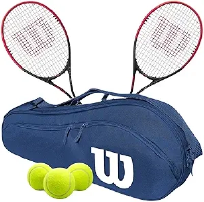 Raquette Tennis Wilson Hyper Power Pack Doubles + Sac - Grip 4 3/8"