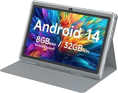 Tablette 7 Pouces Android 14 - 8GB RAM + 32GB ROM avec Étui Protecteur