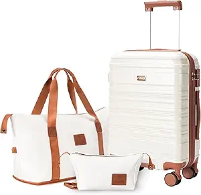 Valise Cabine 22x14x9 Approuvée Compagnies Aériennes - Ensemble Rigide PC Ultra Léger