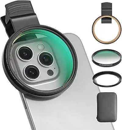Filtre CPL 67mm Polarisant pour iPhone, Samsung et DSLR - Réduction Reflets