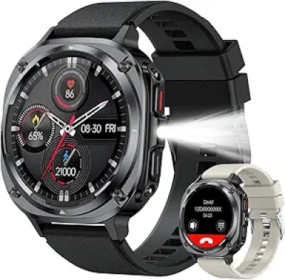 Montre Connectée Homme avec Suivi Cardiaque et 110+ Modes Sport