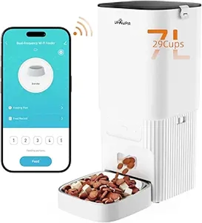 Distributeur Automatique Croquettes Chat/Chien 7L WiFi APP - 15 Repas
