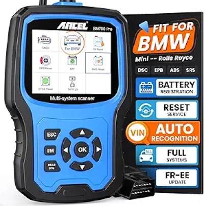 ANCEL BM700 PRO Scanner BMW - Diagnostic Complet et Enregistrement Batterie