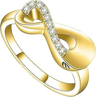 Bague Funéraire Pour Cendres Femme - Acier Inoxydable Or Taille 10