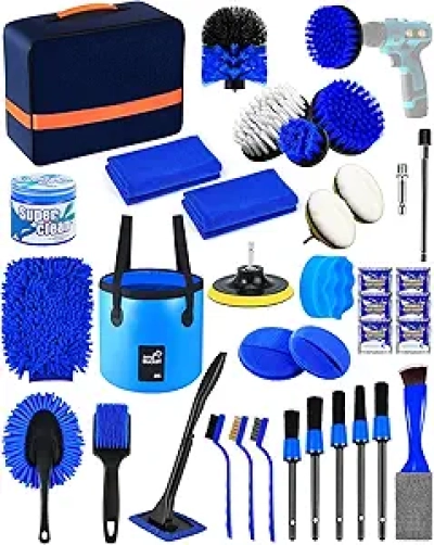 Kit Complet Nettoyage Voiture 40 Pièces - Intérieur & Extérieur Professionnel