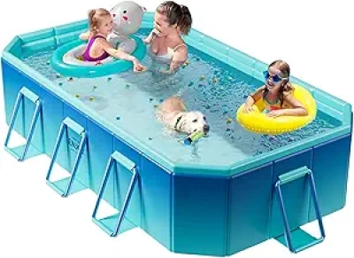 Piscine Pliable 116x65cm pour Enfants et Adultes - Piscine Sans Gonflage
