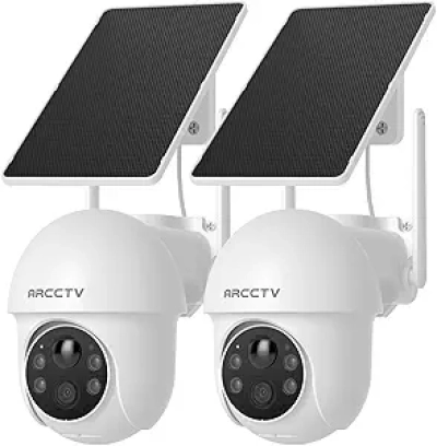 Caméra de Surveillance Solaire 4MP 360° WiFi Batterie - Vision Nocturne