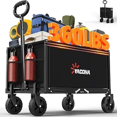 Chariot Pliable YACONA 3 en 1 - 360kg - Roues Tout Terrain