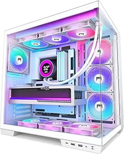 Boîtier PC Gaming HYXN H1 ATX Mid-Tower avec 7 Ventilateurs ARGB PWM