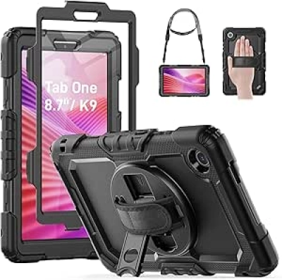 Coque Lenovo Tab One 8.7" TB-305FU - Étui Protecteur avec Support Rotatif