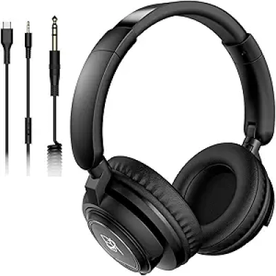 Casque DJ Studio 50mm Filaire - Monitoring Professionnel avec Câble 3m