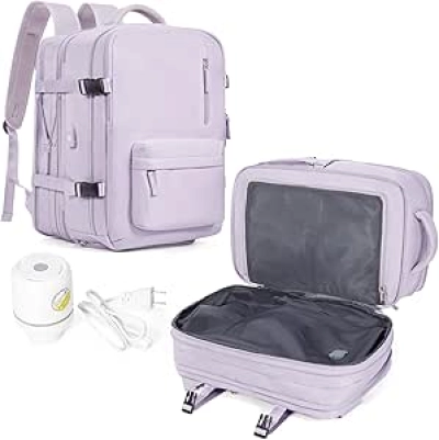 Sac à Dos Voyage Compression Vacuum avec Pompe Électrique - Bagage Cabine Approuvé