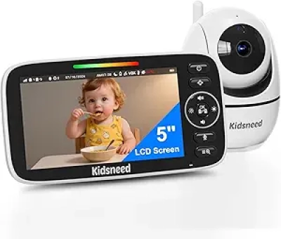 Babyphone Caméra 720P sans WiFi - Écran 5", Vision Nocturne, 48h d'Autonomie
