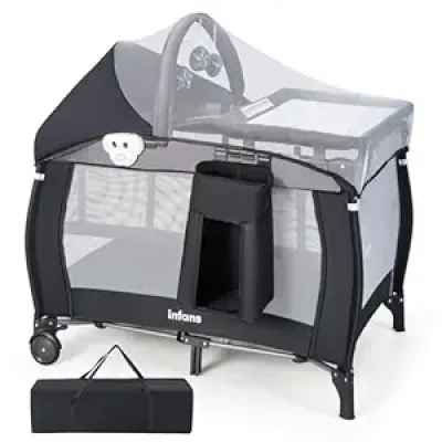 Parc bébé 4 en 1 portable INFANS avec berceau et table à langer