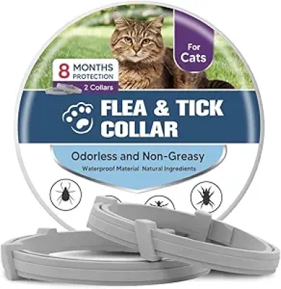 Collier Anti-Puces et Tiques pour Chat - Protection 8 Mois