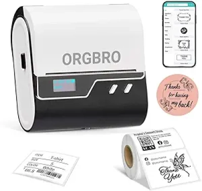Imprimante Étiquettes Bluetooth ORGBRO Z3 - Thermique Portable pour Entreprise