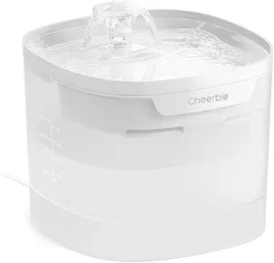 Fontaine à Eau pour Chat Cheerble E1 Lite - 2L Sans Pompe avec Technologie MagDrive
