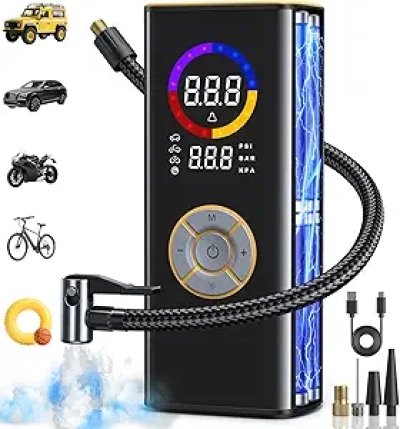 Compresseur Air Portable 150 PSI - Pompe Gonflable Auto, Vélo & Moto