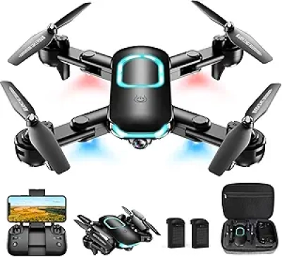 Drone 1080P FPV Pliable pour Débutants - Caméra HD, Altitude Hold, Selfie Gesture