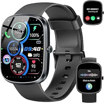 Montre Connectée IA ChatGPT 1.91" - Smartwatch Fitness Homme Femme