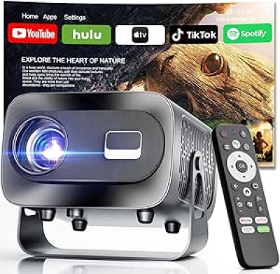 Projecteur WiFi 4K Android 13 - Focus Électrique et Keystone Automatique