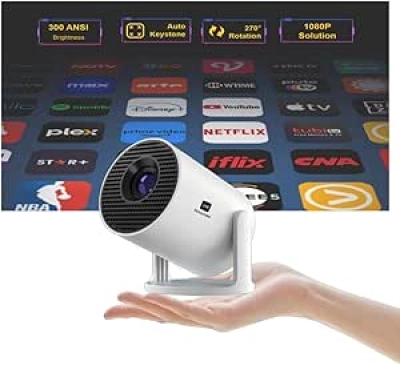 Mini Projecteur WiFi Full HD 1080P - Portable LED avec Bluetooth et Keystone Auto