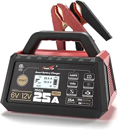 Chargeur Batterie Auto 25A TowerTop Pro+ - Intelligent 6V/12V avec Réparation