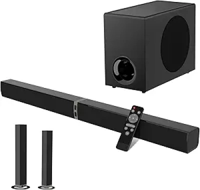 Barre Sonore MZEIBO 120W avec Caisson de Basses - Soundbar Smart TV