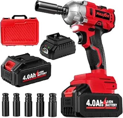 Clé à Choc Sans Fil 1/2 Pouces 550Nm - Visseuse à Percussion Brushless 21V avec Batterie 4.0Ah