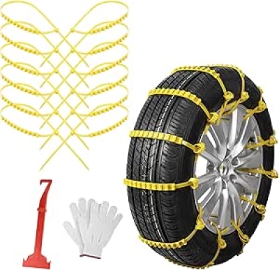 Chaînes à Neige Universelles Qoosea 12 Pack - Anti-Dérapant Voiture SUV Camion