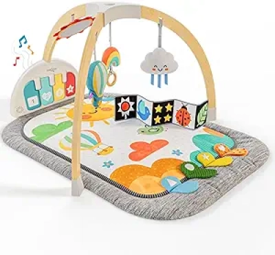 Tapis d'Éveil Montessori Move2Play avec Piano Musical - Tapis de Jeu Bébé 0-6 Mois