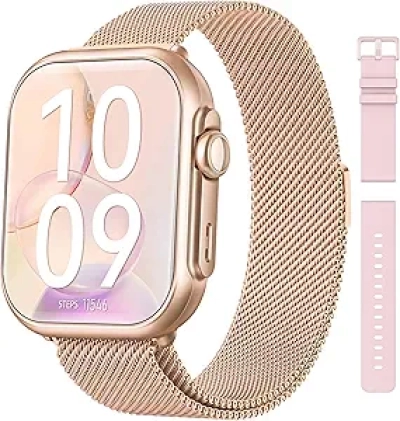 Montre Connectée Homme Femme 30 Jours d'Autonomie - Appels Bluetooth, SpO2, 120+ Sports