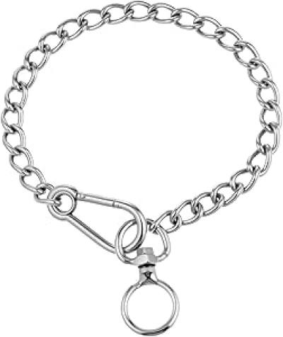 Collier Chaîne Chien Inox - Anti-Morsure Ajustable Small/Medium
