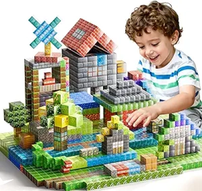 Blocs Magnétiques 110 Pièces - Jouet STEM Montessori Enfant 3-10 ans