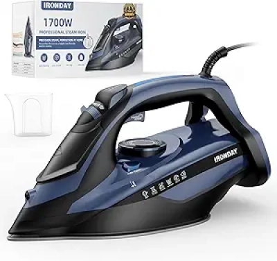 Fer à Repasser Vapeur 1700W Chauffage 20s - Réservoir 450ml