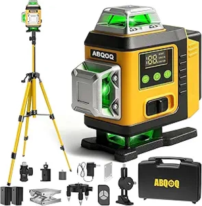 Laser Level 360° Auto-nivelant - Niveau Laser Vert 16 Lignes avec Trépied