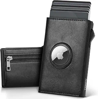 Portefeuille Homme Cuir Premium avec Porte AirTag - Slim RFID
