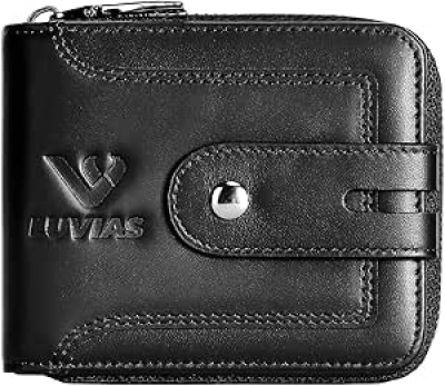 Portefeuille Homme Cuir Véritable avec Protection RFID - 13 Compartiments