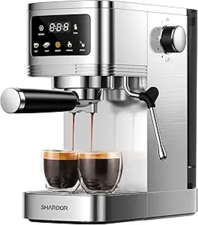 Machine à Espresso SHARDOR 20 Bar - Cappuccino, Latte & Cappuccino Professionnel
