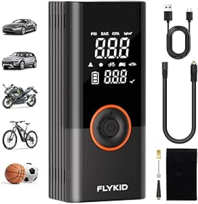 Compresseur d'Air Portable FLYKID 150PSI - Pompe Électrique Rechargeable pour Voiture