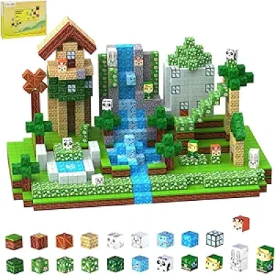 Blocs Magnétiques 150 Pièces Forêt Enfant - Jouet STEM Éducatif
