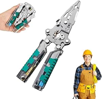 Pince Multi-Outils Électricien 20 en 1 - Dénudeur de Câble et Tournevis Pliant