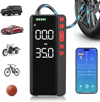 Compresseur d'Air Portable 150PSI avec App - Pompe Voiture sans Fil