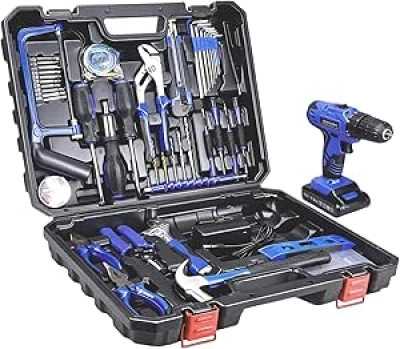 Kit d'outils 107 pièces Schneider 21V avec perceuse sans fil et batterie