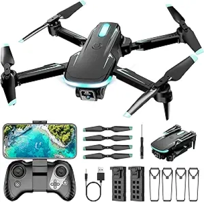 Drone Caméra 1080P HD FPV Pliable pour Enfants et Débutants - 2 Batteries